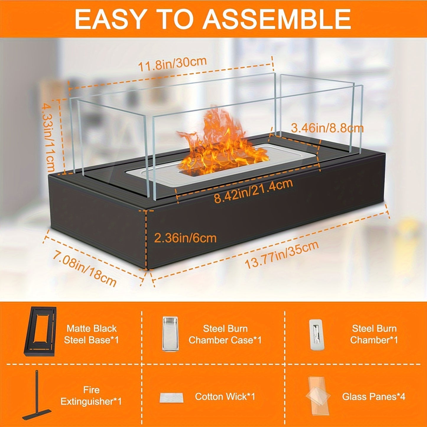 Table fireplace