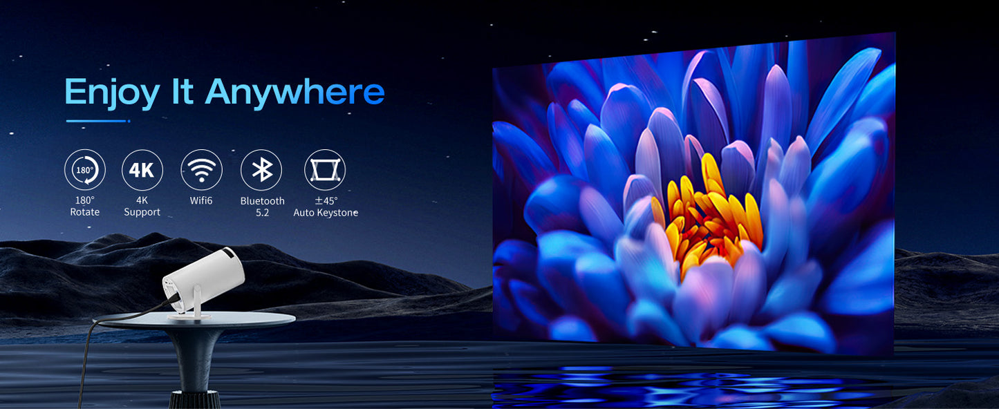 Mini Projector with WIFI and Bluetooth