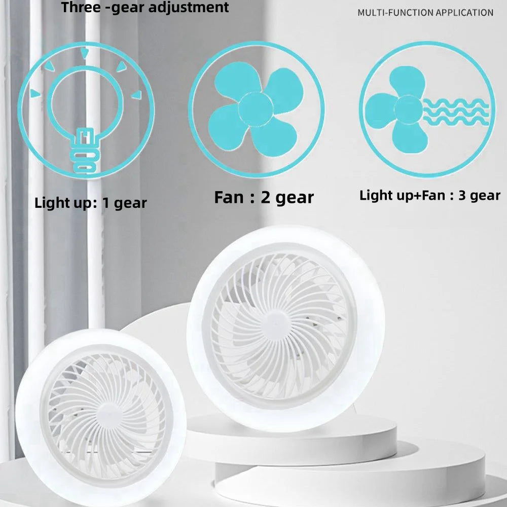 Smart 3-in-1 Ceiling Fan with Remote Control Lighting Lamp 25cm