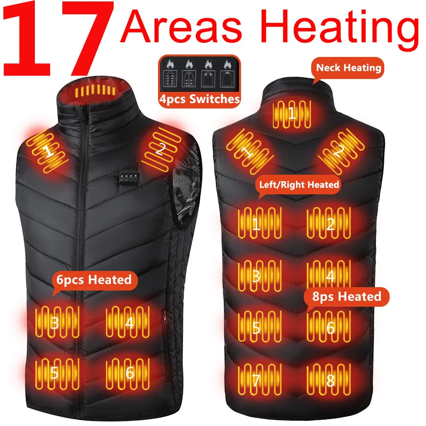 Men Women Electric Heating Vest Usb Heated Jacket Heated Vest Bodywarmer Heated Down Jacket Winter