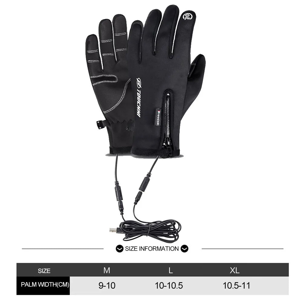 Heated Gloves Eletric Thermal Heat Gloves Winter Warm