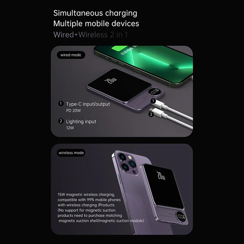 Powerbank Magnetic Power Bank Wireless Fast Charger