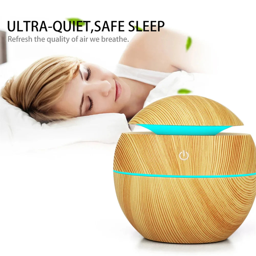 Humidifier Electric Air Aroma Diffuser Wood