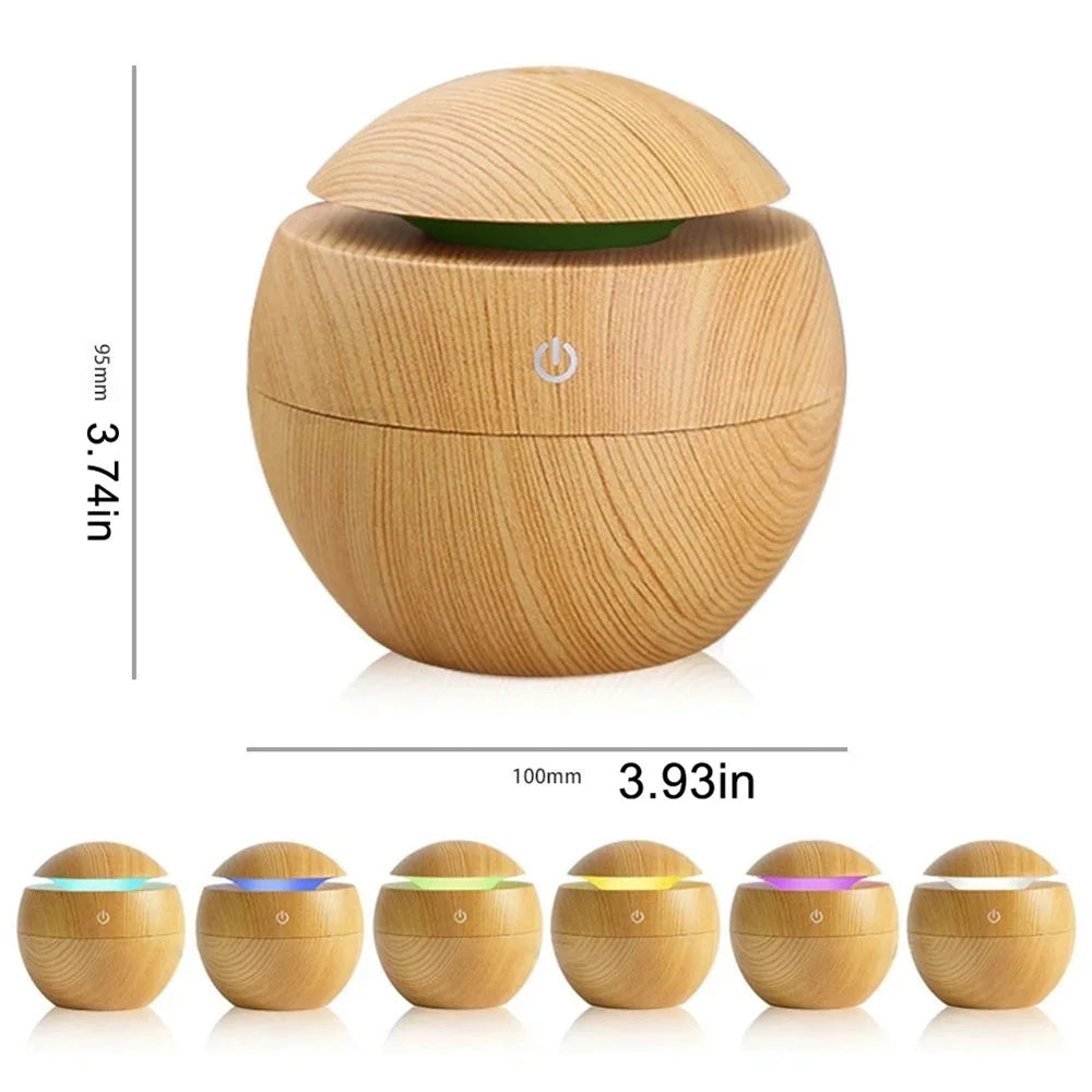 Humidifier Electric Air Aroma Diffuser Wood