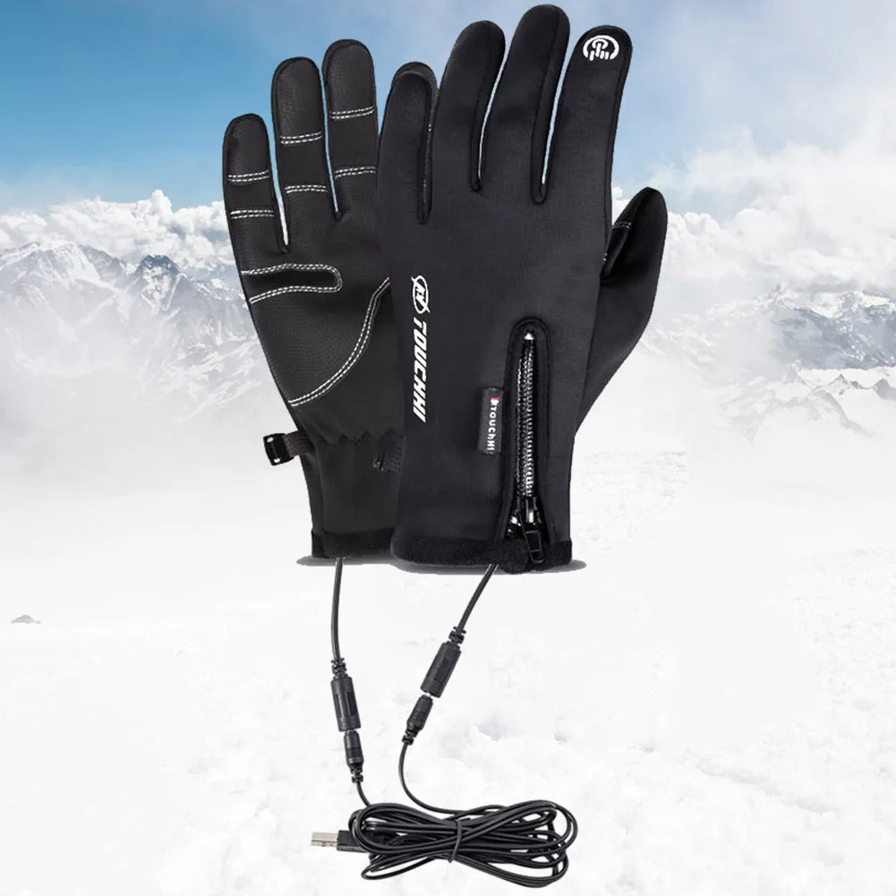 Heated Gloves Eletric Thermal Heat Gloves Winter Warm