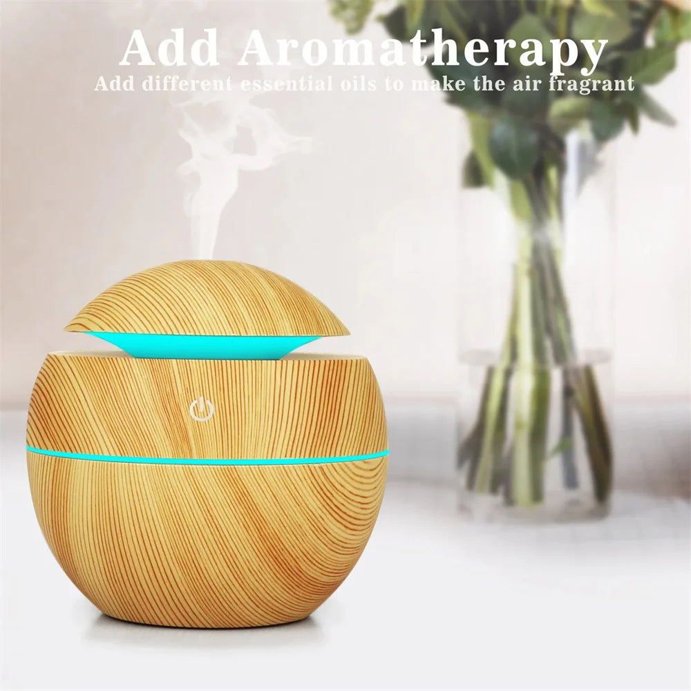 Humidifier Electric Air Aroma Diffuser Wood