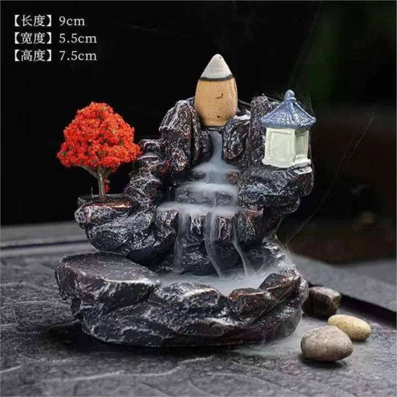 Backflow Incense Holder Waterfall Incense Burner Home Decor