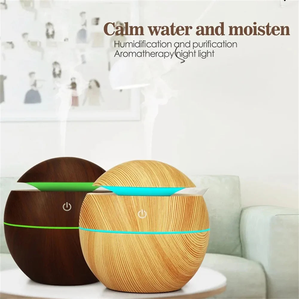 Humidifier Electric Air Aroma Diffuser Wood