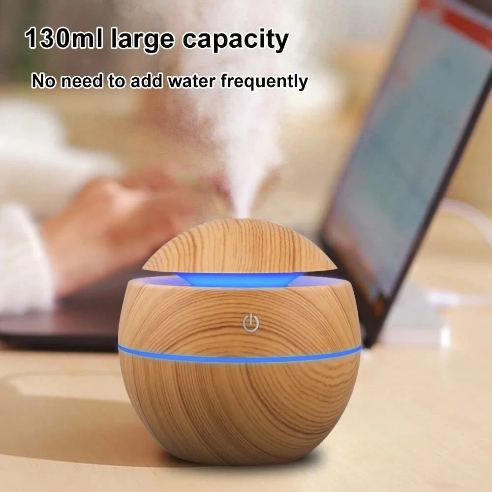 Humidifier Electric Air Aroma Diffuser Wood