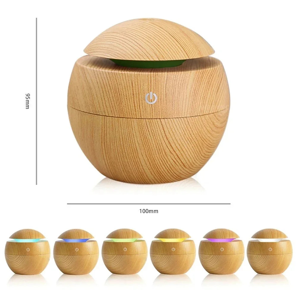 Humidifier Electric Air Aroma Diffuser Wood