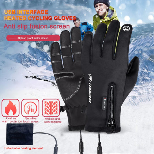 Heated Gloves Eletric Thermal Heat Gloves Winter Warm