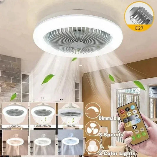 Smart 3-in-1 Ceiling Fan with Remote Control Lighting Lamp 25cm