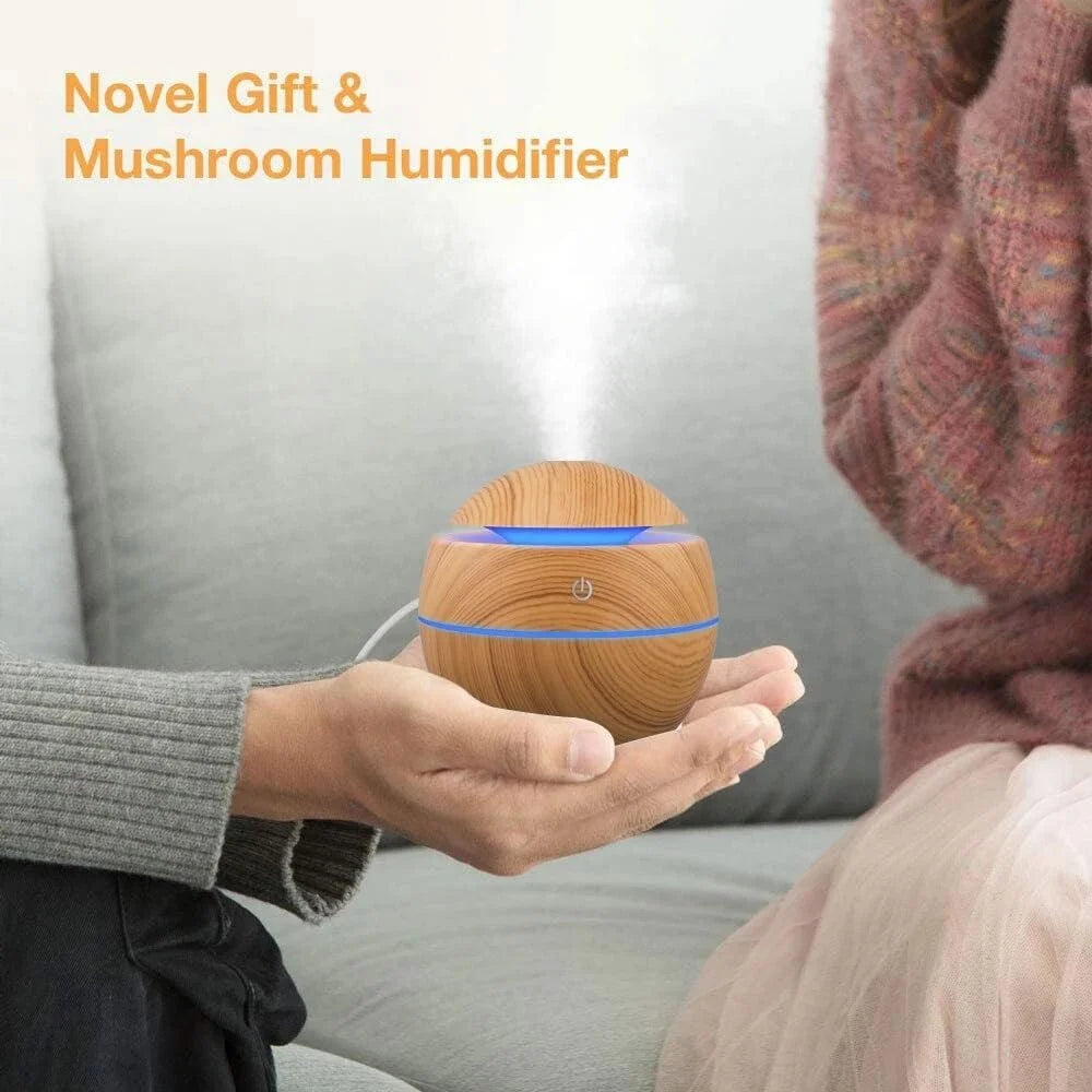 Humidifier Electric Air Aroma Diffuser Wood