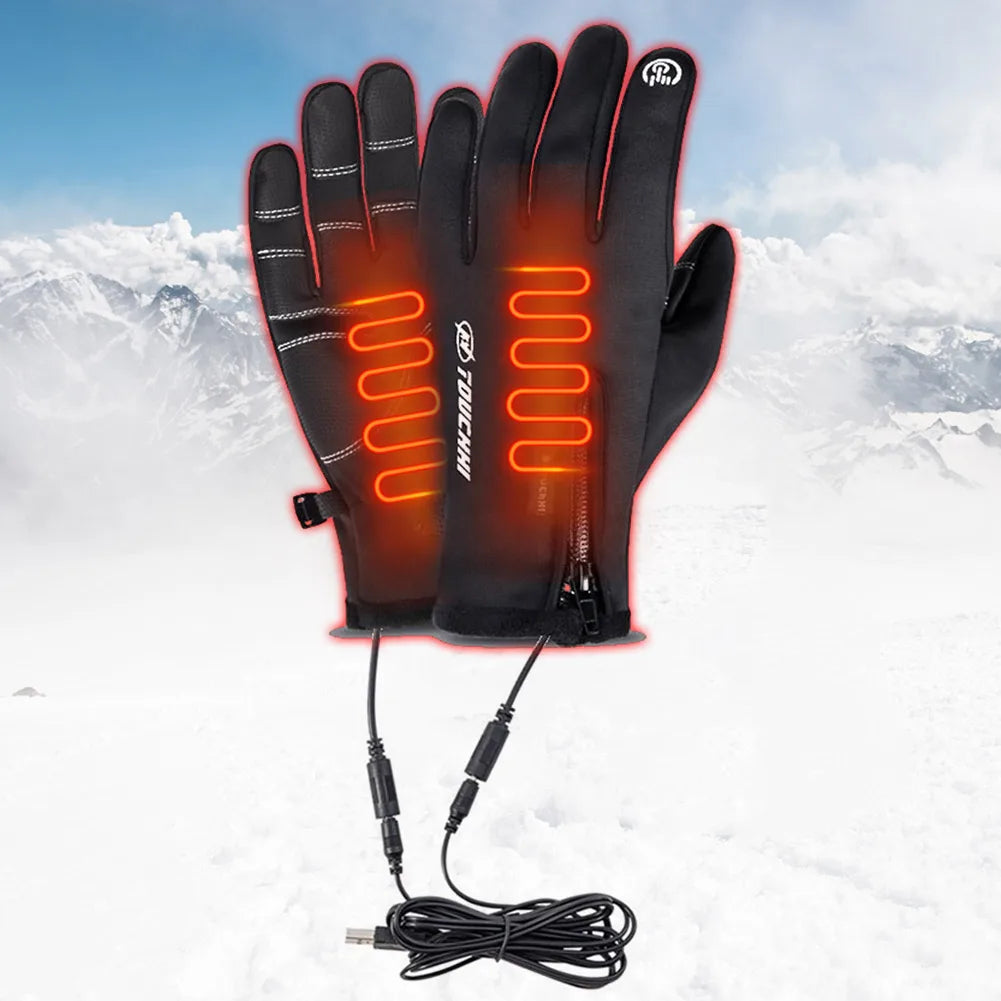 Heated Gloves Eletric Thermal Heat Gloves Winter Warm