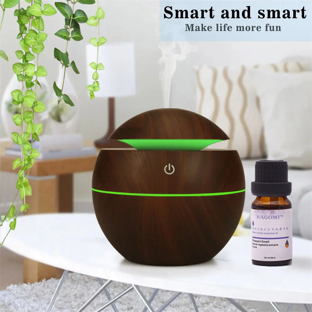 Humidifier Electric Air Aroma Diffuser Wood